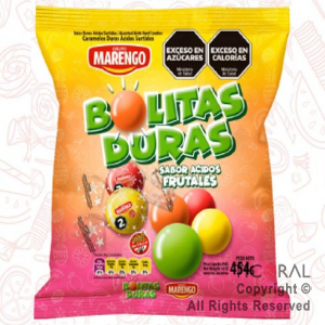 CARAMELO BOLITAS ACIDAS SURTIDAS 70 UNIDADES 454 GR x 1